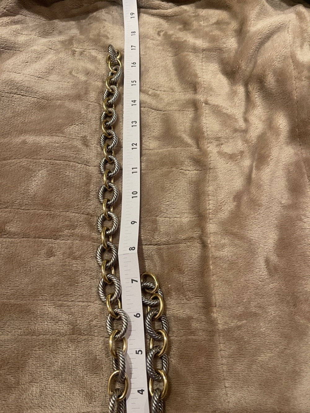 David Yurman Two-Tone Twisted Rope-Link Necklace and Bracelet Set - Picture 7 of 7